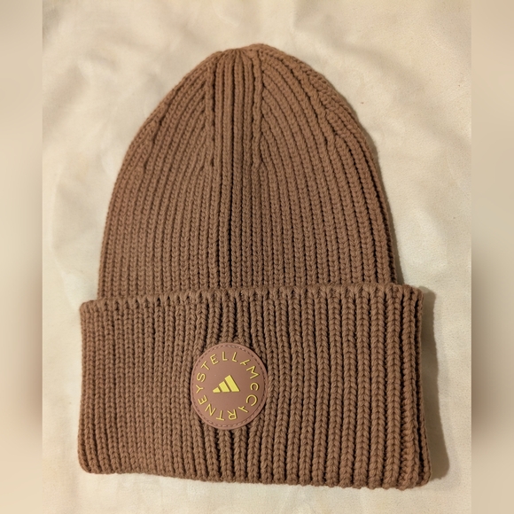 Adidas Stella McCartney Brown Beanie Hat One Size - Picture 1 of 10